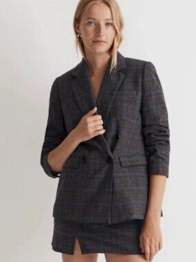 NWT Madewell The Rosedale Blazer Jacket Glen Plaid | 8 M